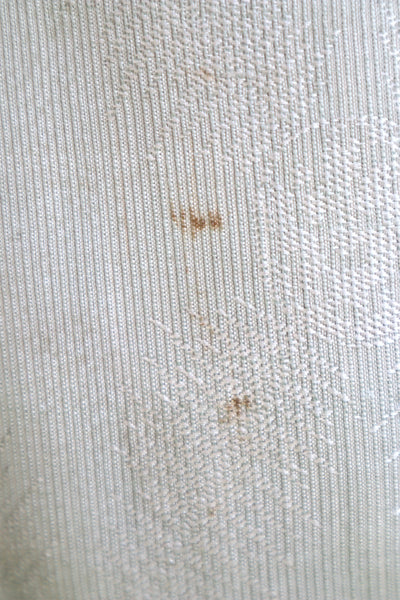 Late 1930s French Silk Jacquard Skirt with Decorative Shell Buttons