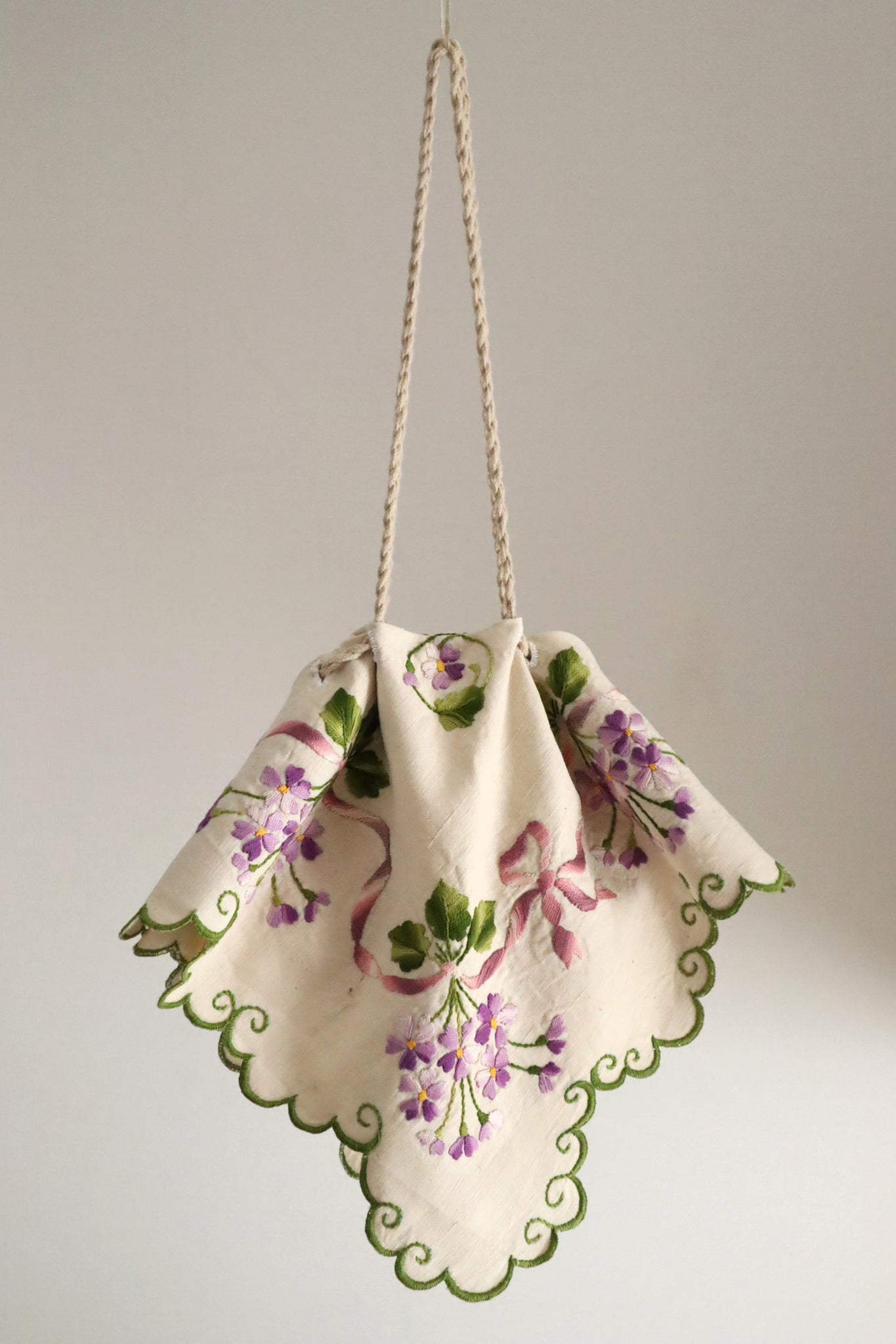 French Antique Violette Hand-Sewn Bag No.1
