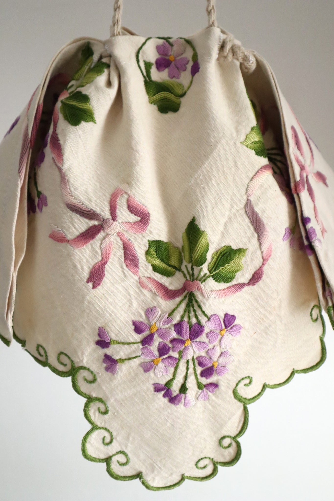 French Antique Violette Hand-Sewn Bag No.1