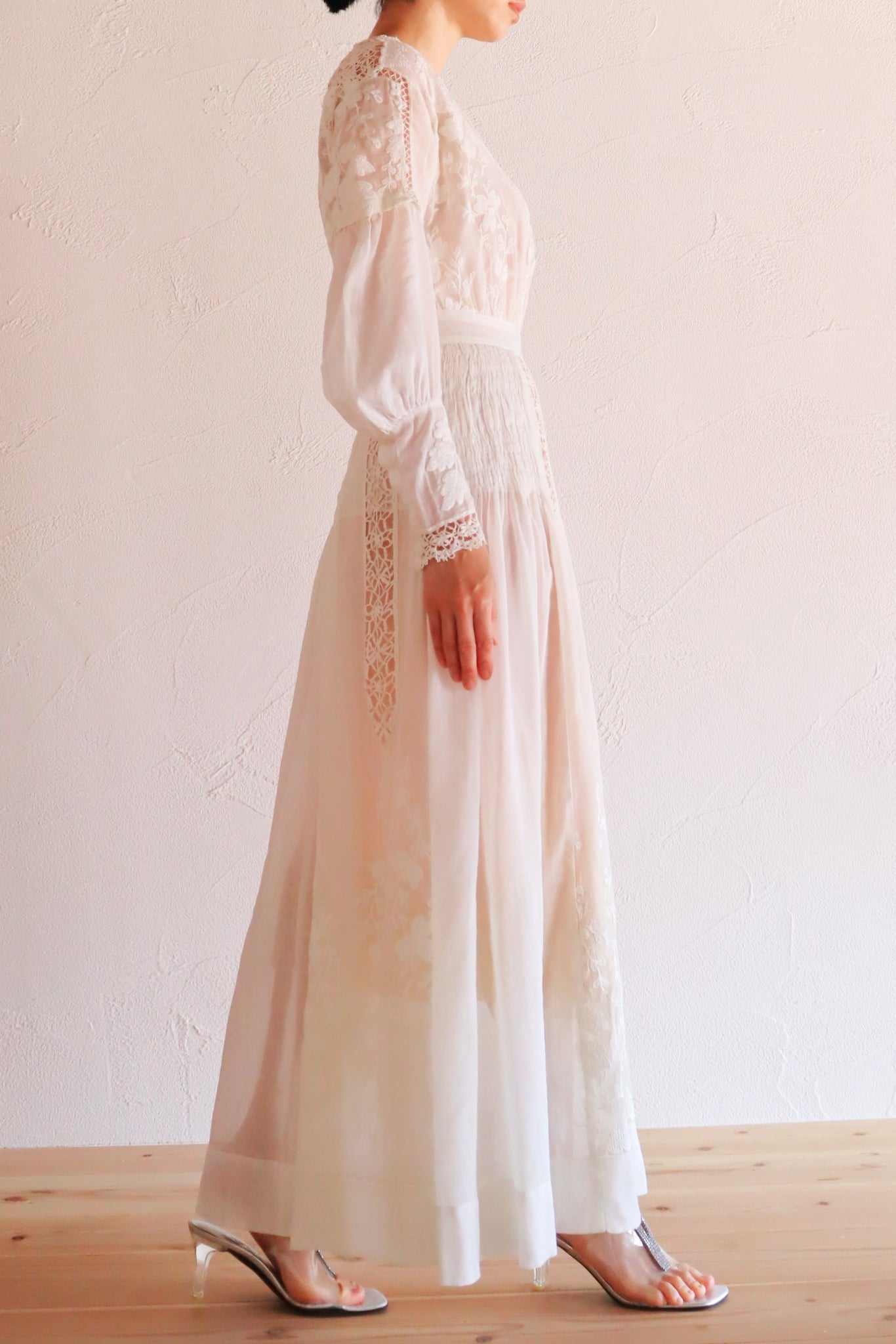1900s Leaf Embroidery Dress
