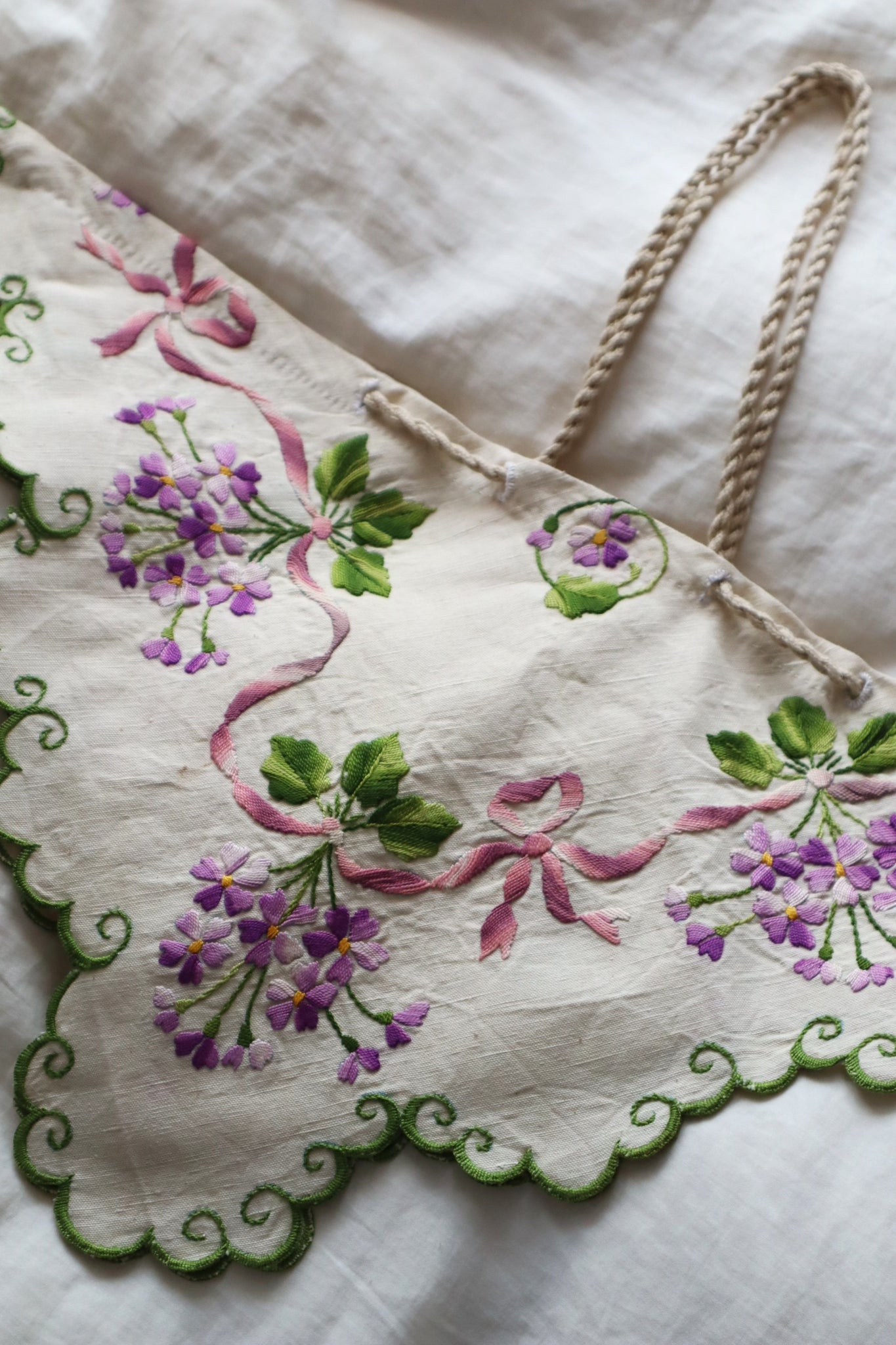French Antique Violette Hand-Sewn Bag No.1