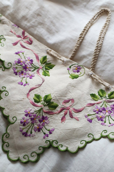 French Antique Violette Hand-Sewn Bag No.1