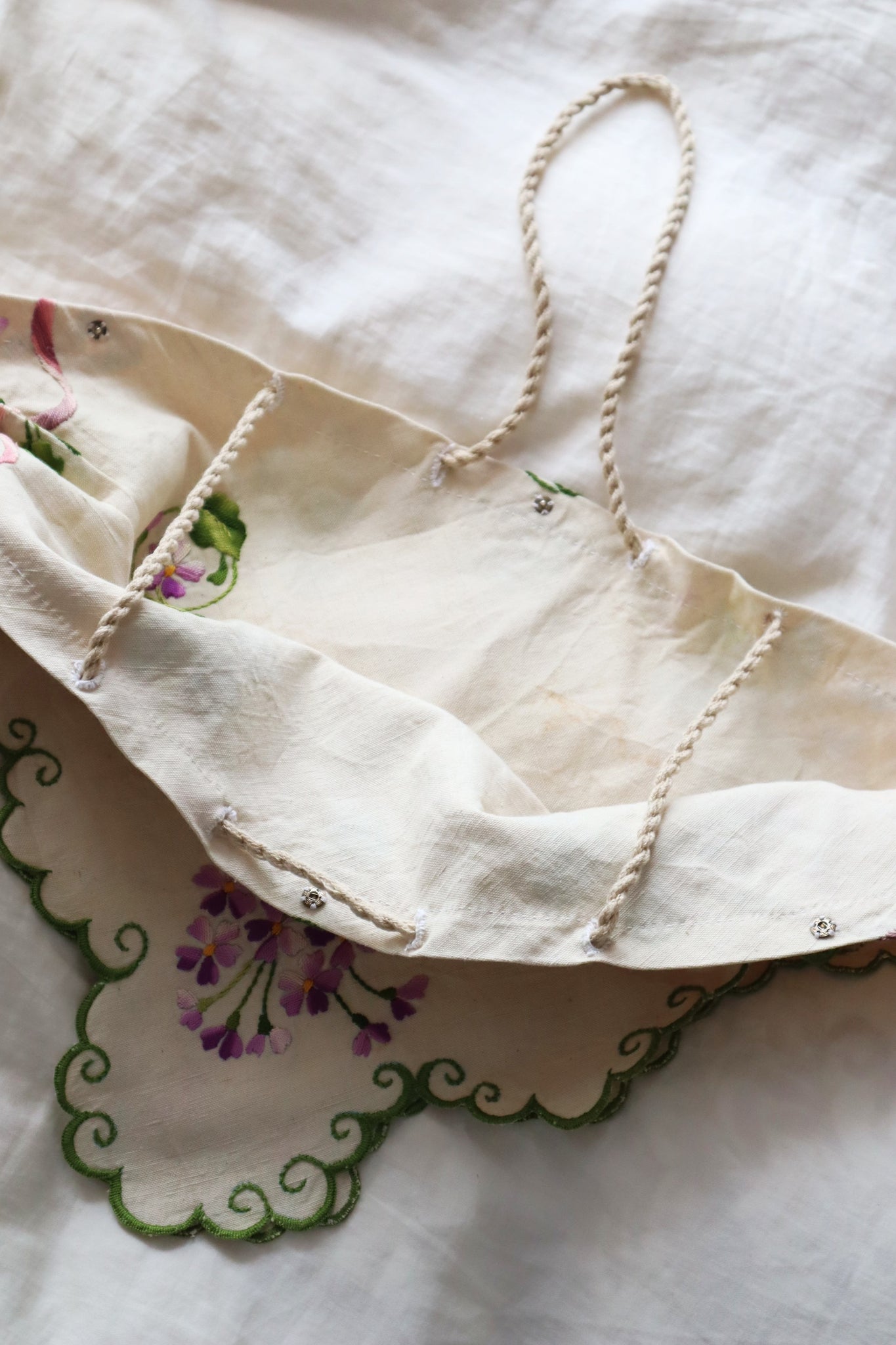 French Antique Violette Hand-Sewn Bag No.1