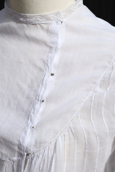 1900s All Hand Sewn Airy Cotton Blouse