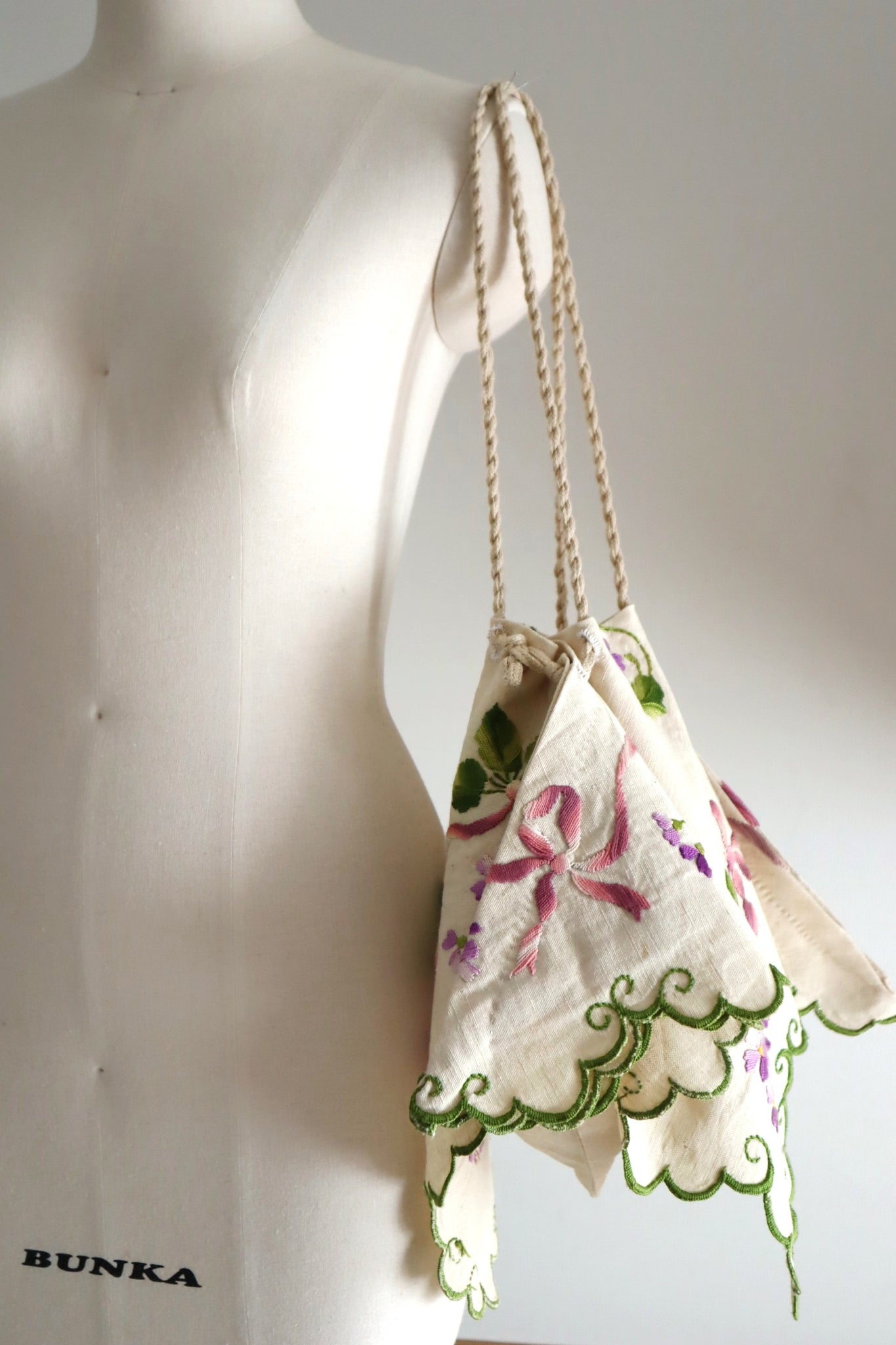 French Antique Violette Hand-Sewn Bag No.1