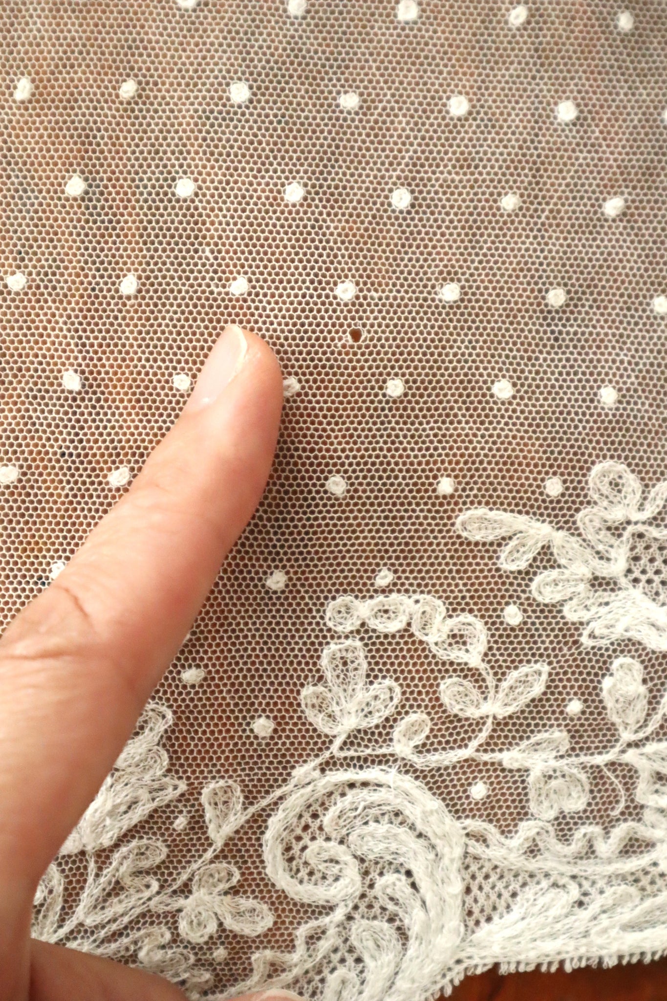 1900s French Embroidered Tulle Fichu Shawl