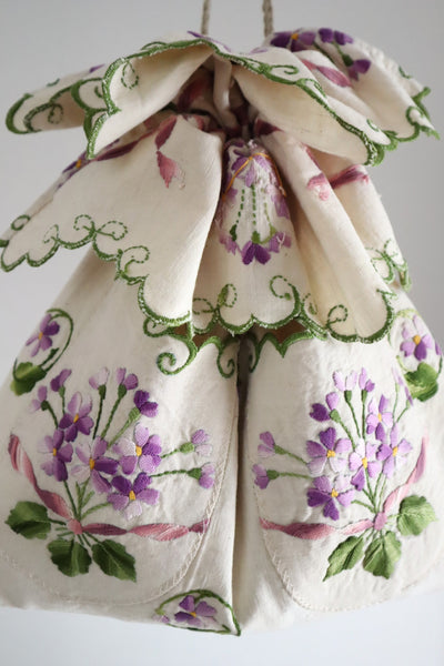 French Antique Violette Hand-Sewn Bag No.2