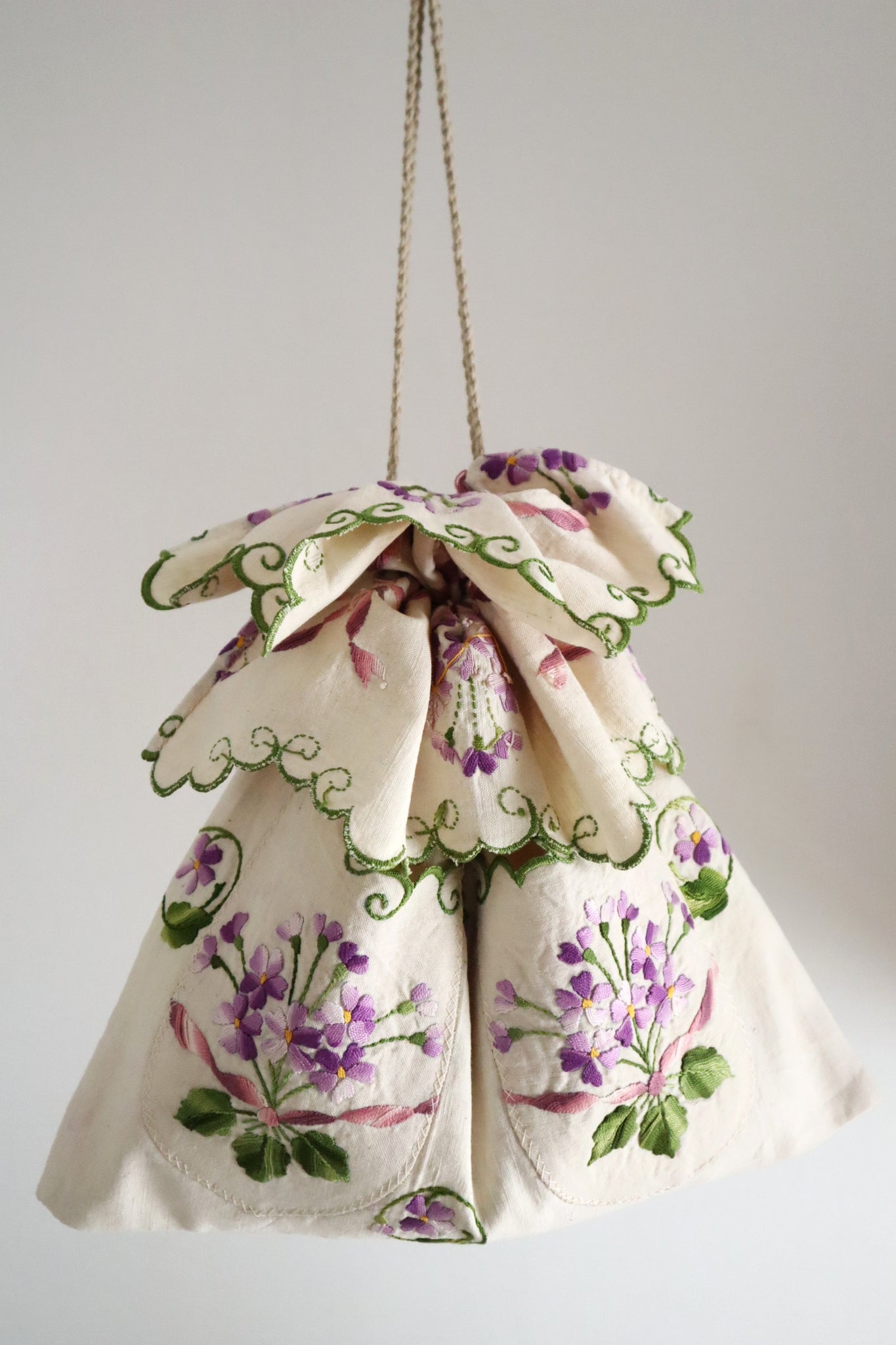 French Antique Violette Hand-Sewn Bag No.2