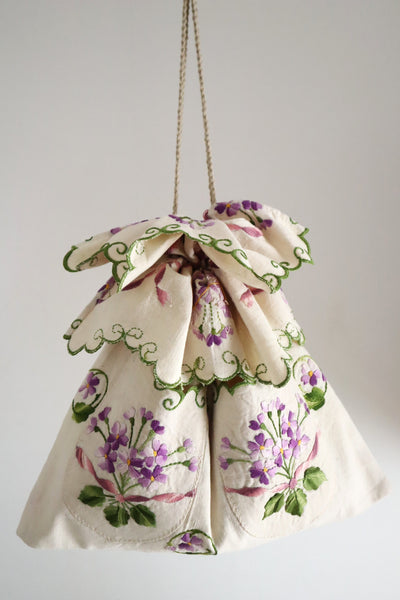 French Antique Violette Hand-Sewn Bag No.2