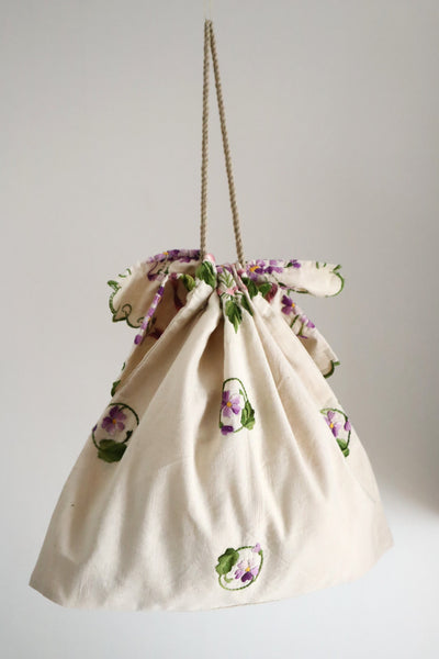 French Antique Violette Hand-Sewn Bag No.2