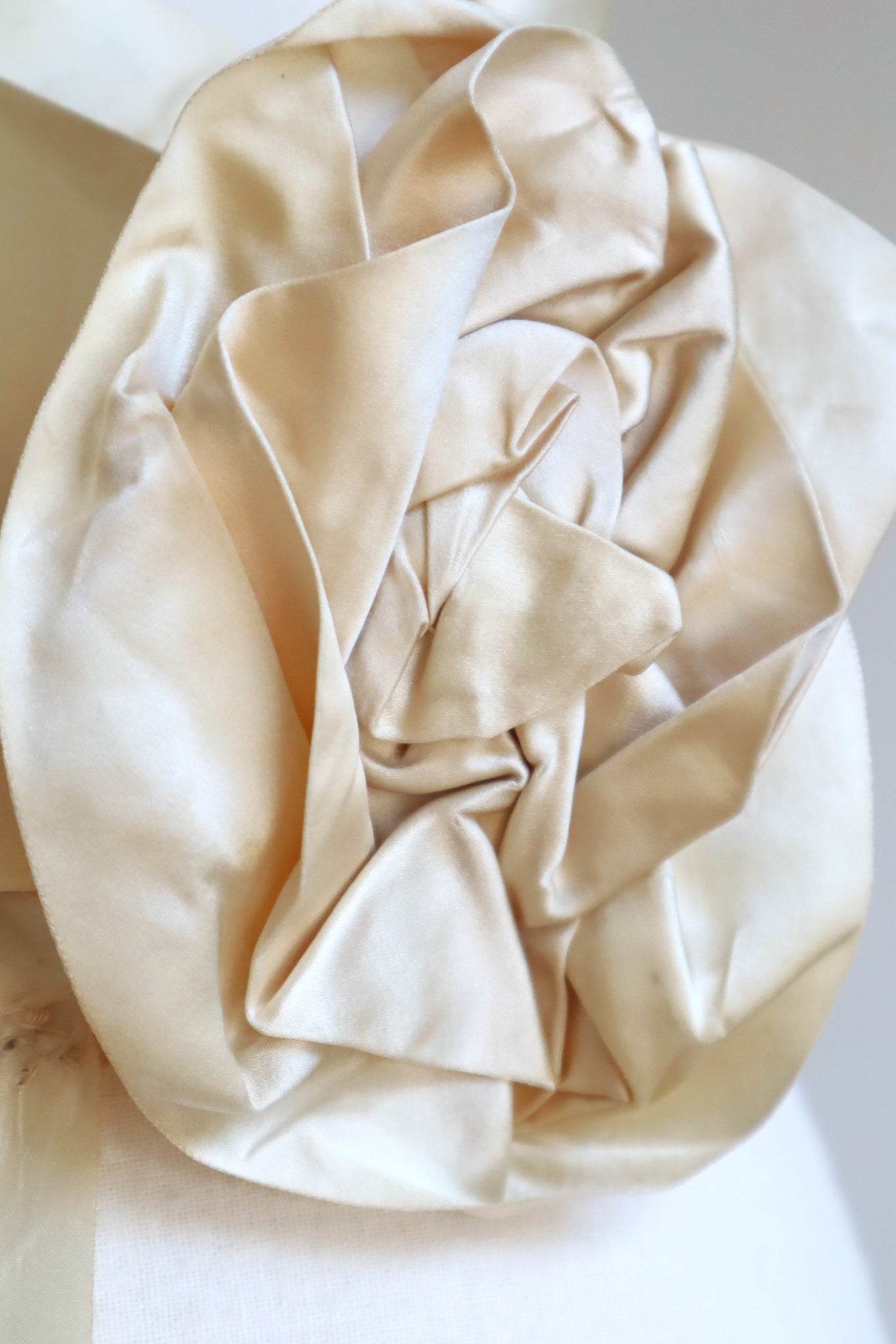 1900s Silk Ribbon Wedding Sash Belt