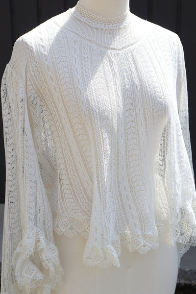 1910s French Fine Cotton Machine Knit Blouse