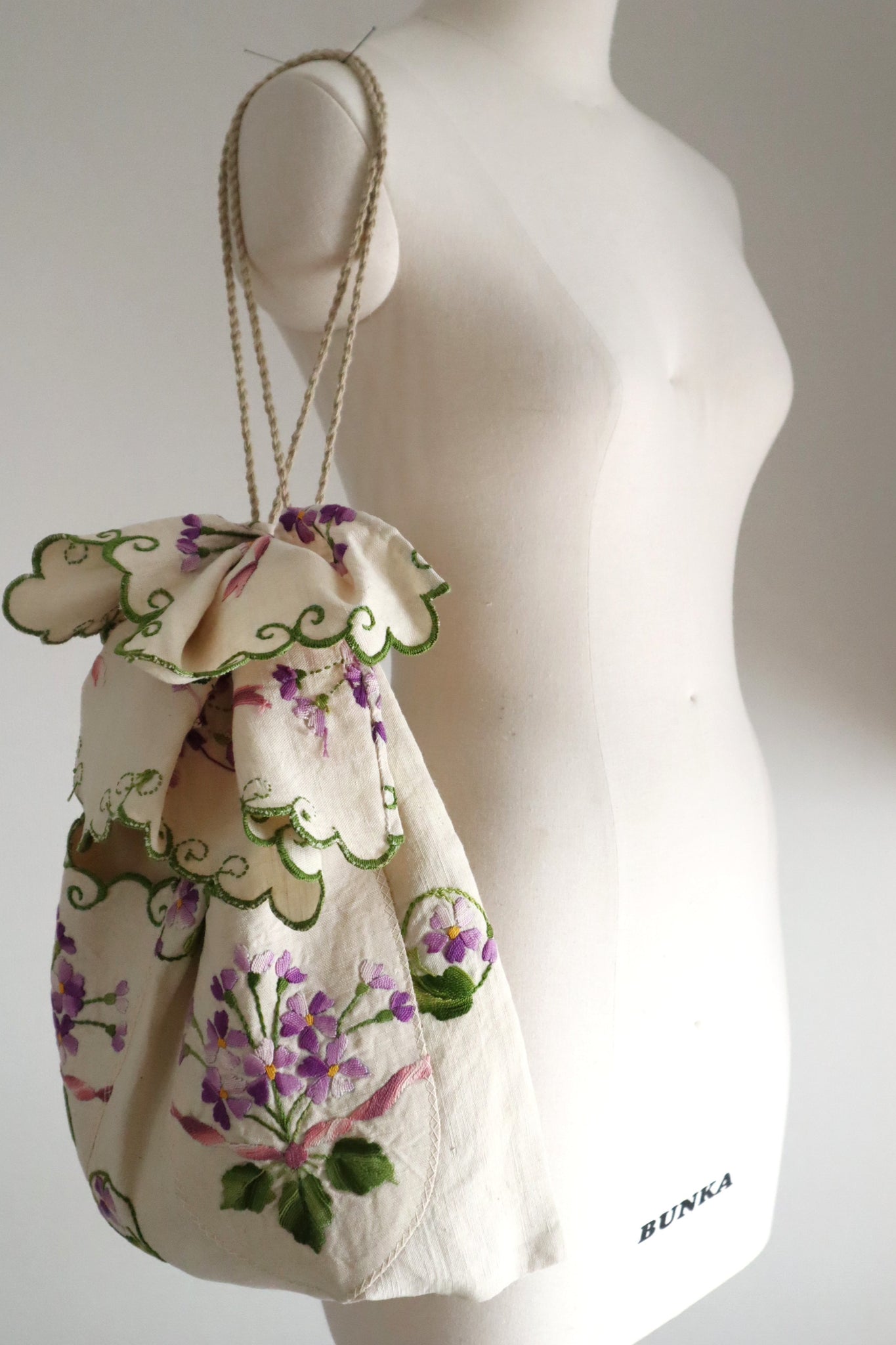French Antique Violette Hand-Sewn Bag No.2