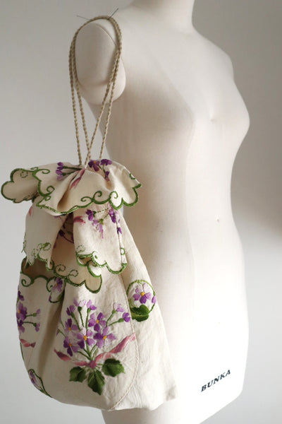 French Antique Violette Hand-Sewn Bag No.2