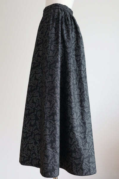 1890s~1900s Black Silver Dots Skirt