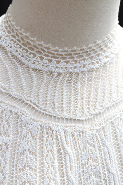 1910s French Fine Cotton Machine Knit Blouse