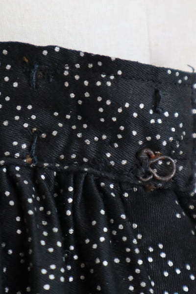 1890s~1900s Black Silver Dots Skirt