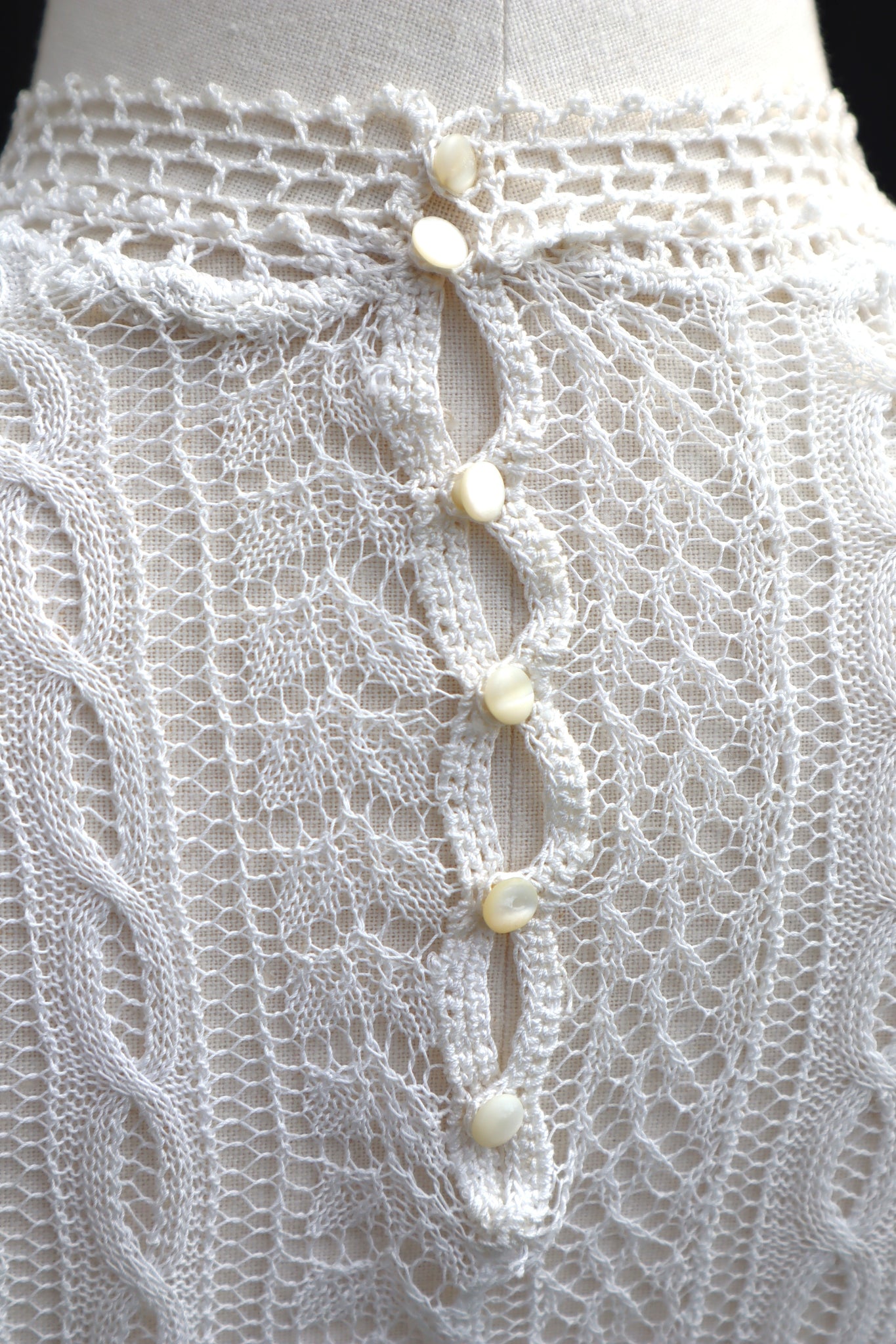 1910s French Fine Cotton Machine Knit Blouse