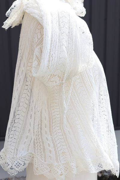 1910s French Fine Cotton Machine Knit Blouse