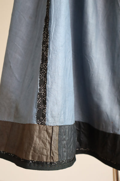1890s~1900s Black Silver Dots Skirt