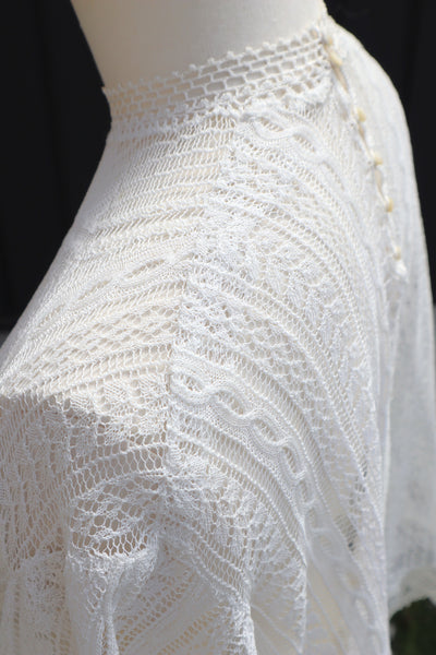 1910s French Fine Cotton Machine Knit Blouse