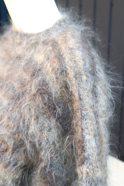 80s Hand Knit Long Haired Mohair Sweater