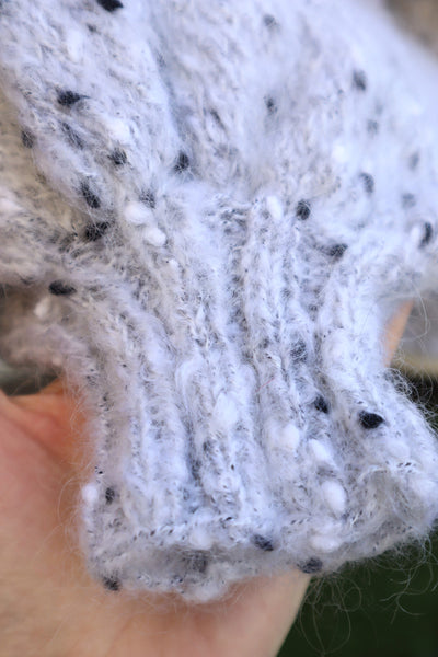 80s Balloon Sleeve  Mohair Blend Sweater