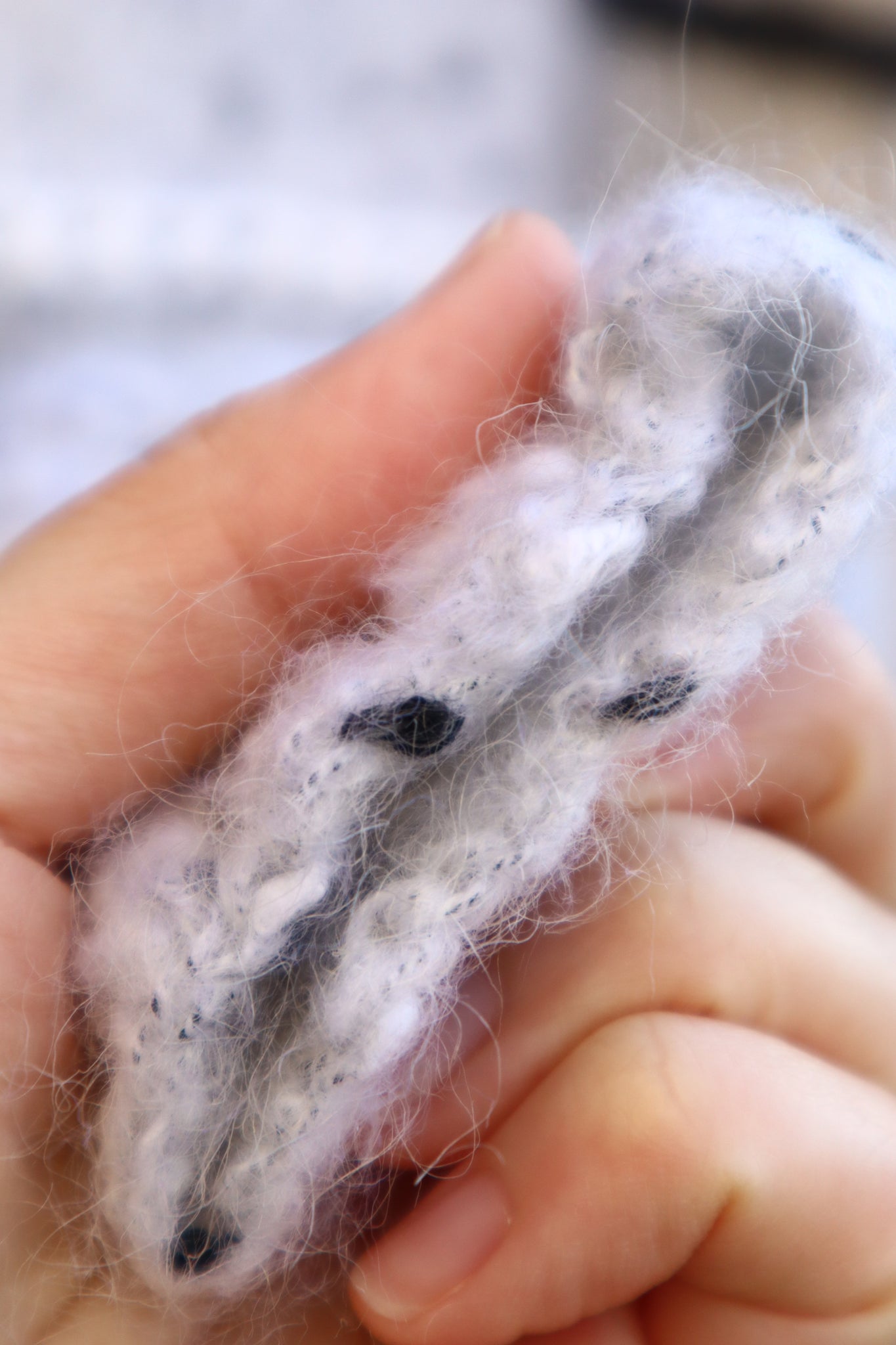 80s Balloon Sleeve  Mohair Blend Sweater