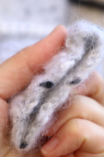 80s Balloon Sleeve  Mohair Blend Sweater