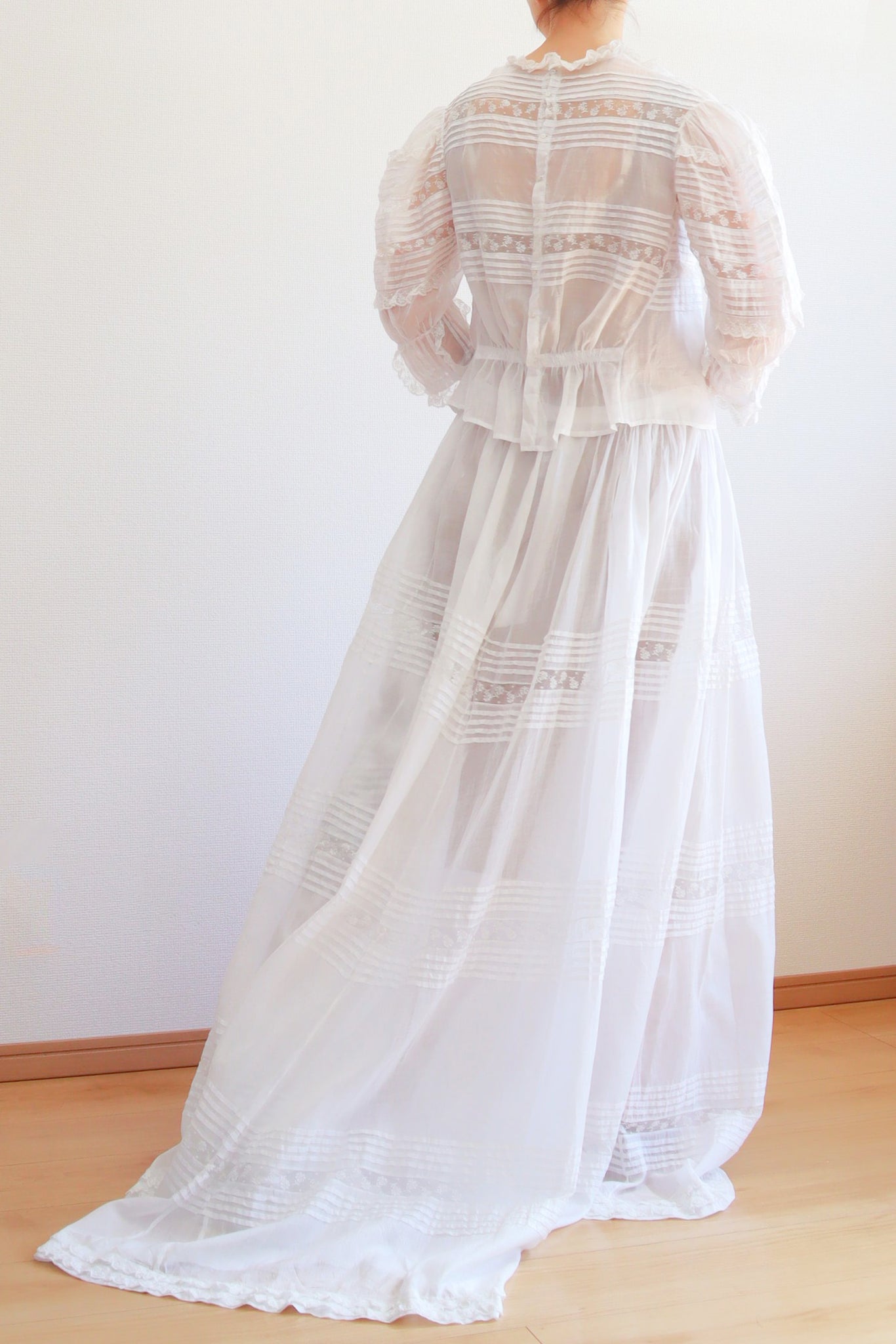 1900s Edwardian Wedding Skirt Size M~L