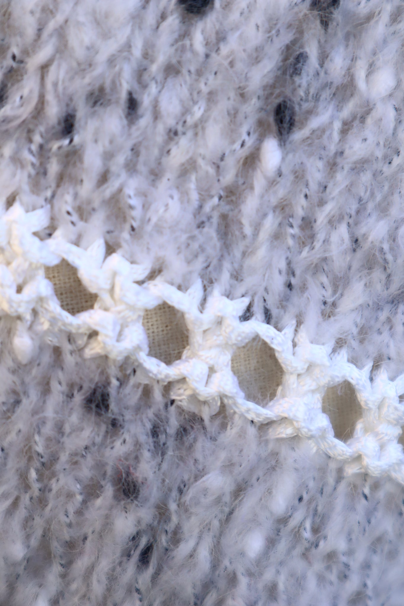 80s Balloon Sleeve  Mohair Blend Sweater