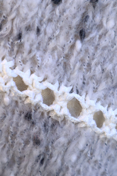 80s Balloon Sleeve  Mohair Blend Sweater