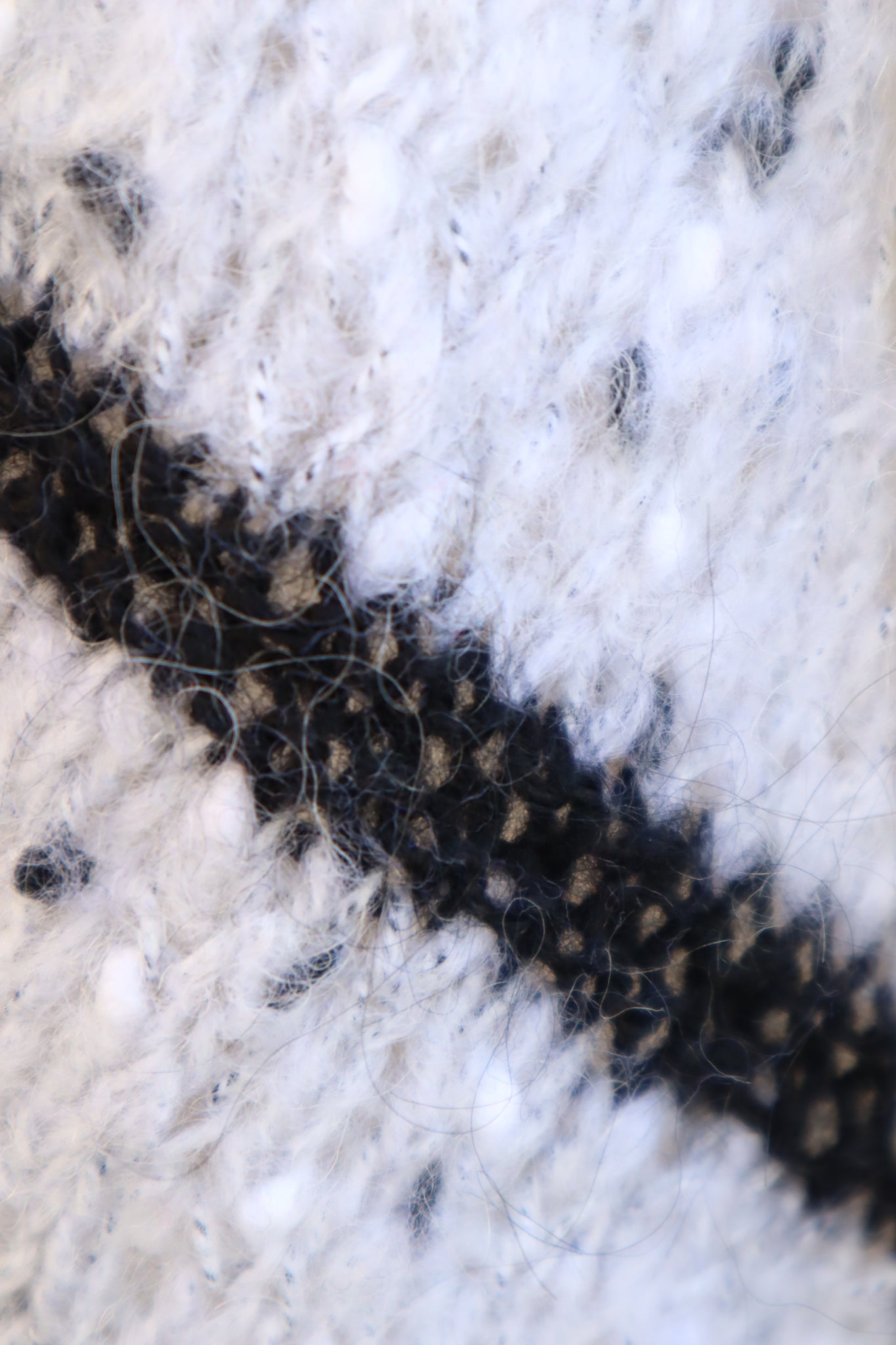 80s Balloon Sleeve  Mohair Blend Sweater