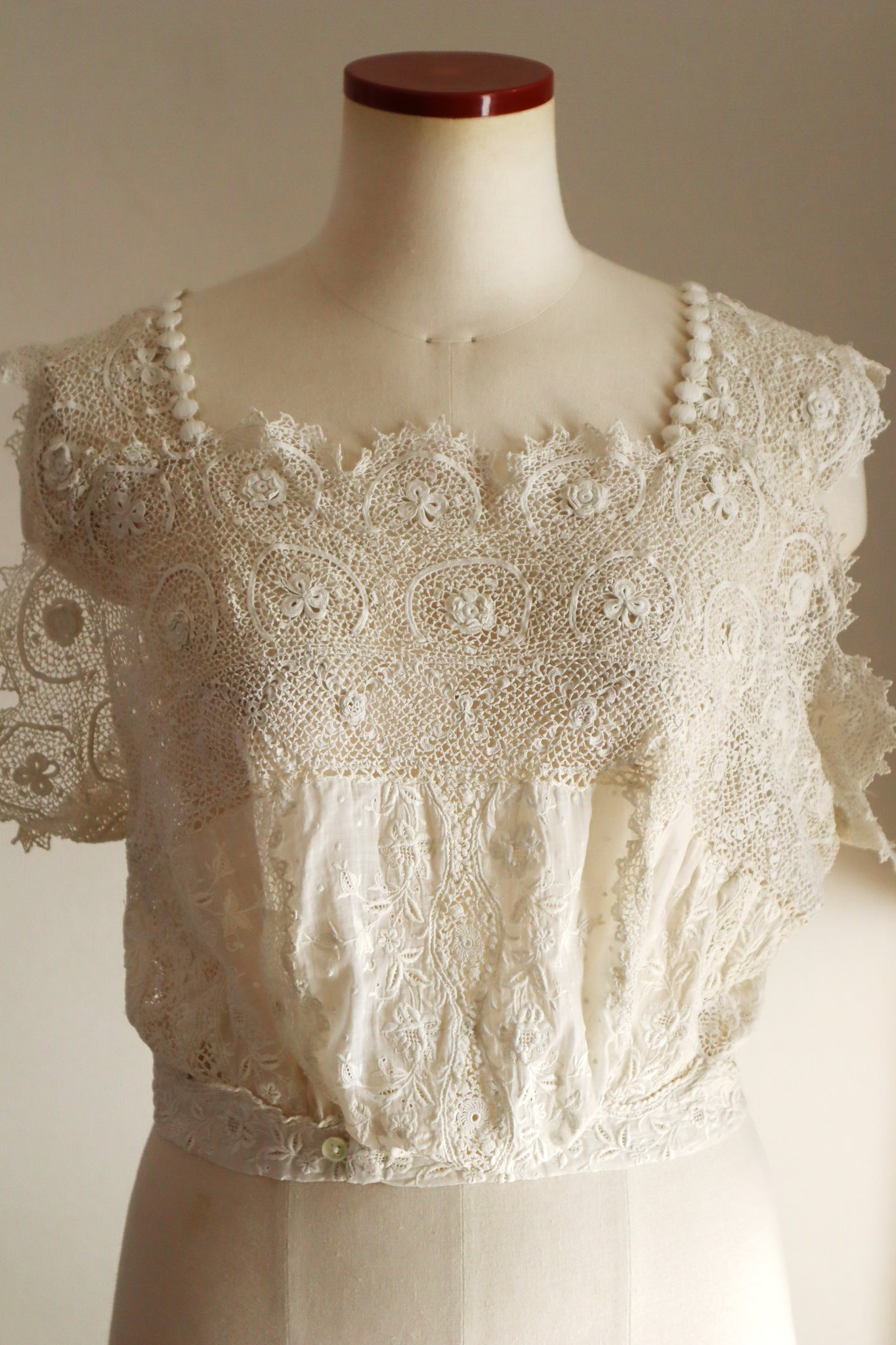 1900s French Antique Baby Dress Reworked Corset Cover