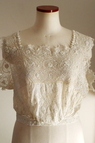 1900s French Antique Baby Dress Reworked Corset Cover