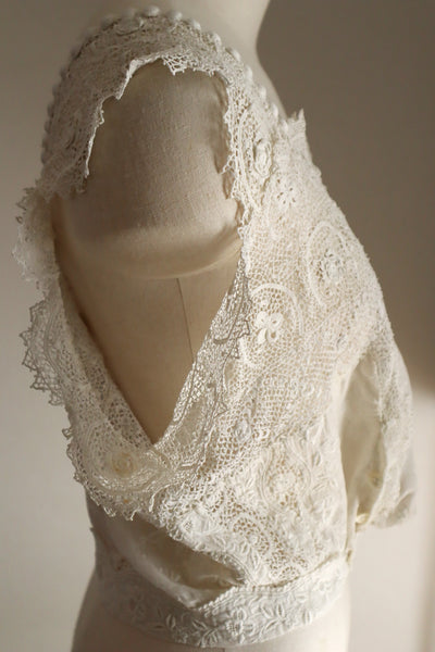 1900s French Antique Baby Dress Reworked Corset Cover