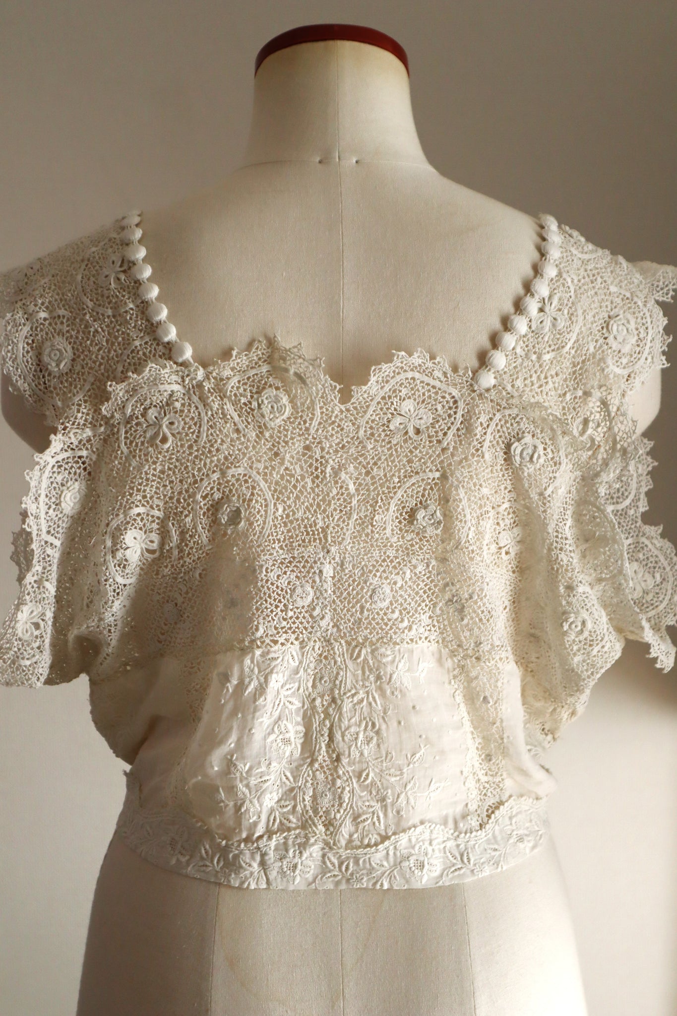 1900s French Antique Baby Dress Reworked Corset Cover