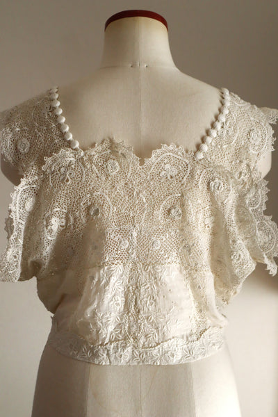 1900s French Antique Baby Dress Reworked Corset Cover
