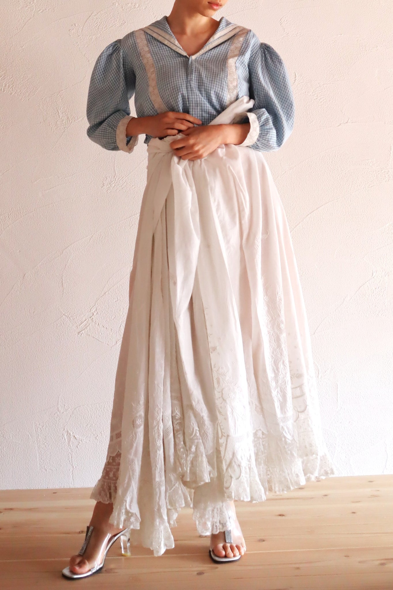 19th Hand Embroidery Skirt Cloth