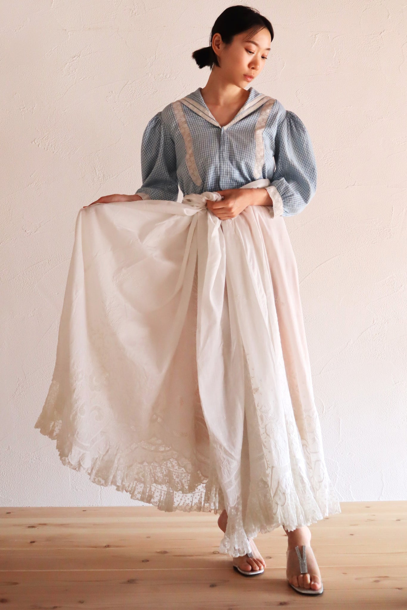 19th Hand Embroidery Skirt Cloth