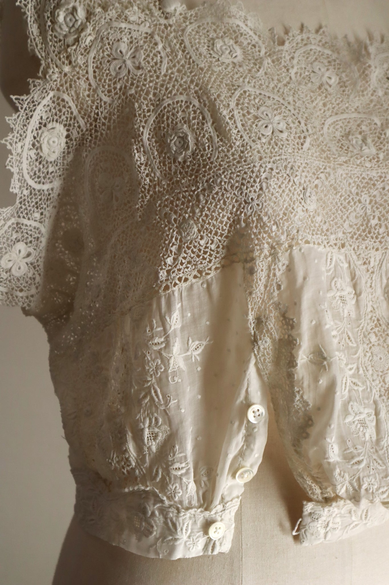 1900s French Antique Baby Dress Reworked Corset Cover