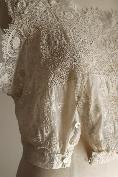 1900s French Antique Baby Dress Reworked Corset Cover
