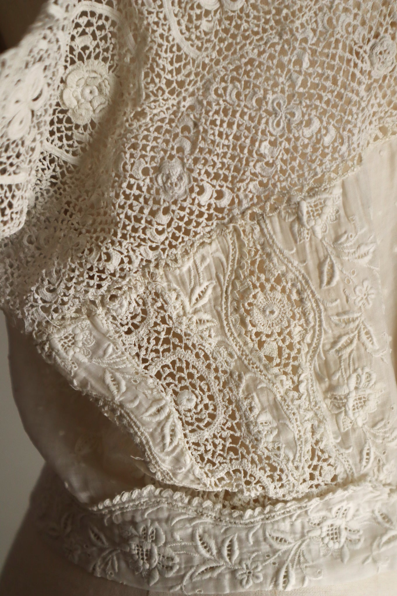 1900s French Antique Baby Dress Reworked Corset Cover