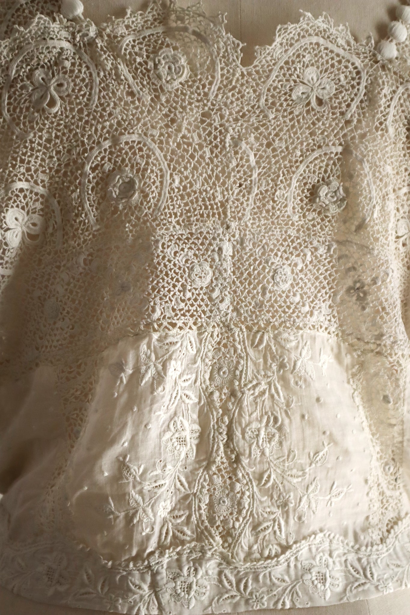 1900s French Antique Baby Dress Reworked Corset Cover