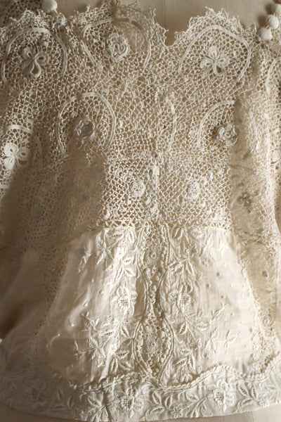1900s French Antique Baby Dress Reworked Corset Cover