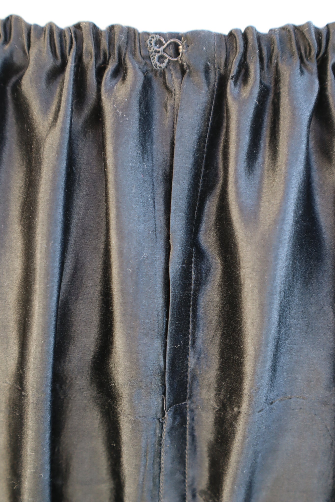 1900s Edwardian Black Silk Petticoat Skirt