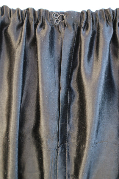 1900s Edwardian Black Silk Petticoat Skirt