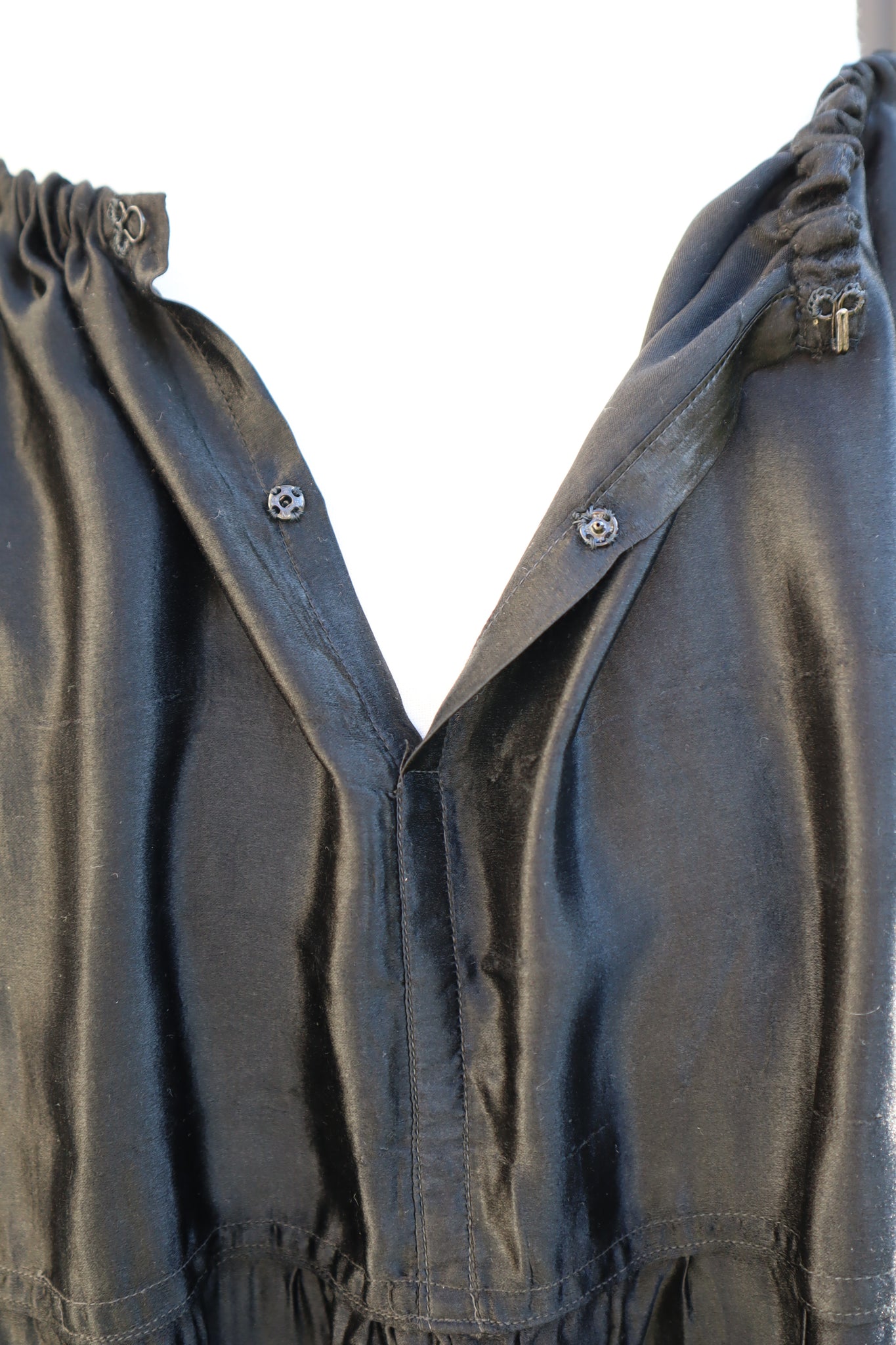 1900s Edwardian Black Silk Petticoat Skirt