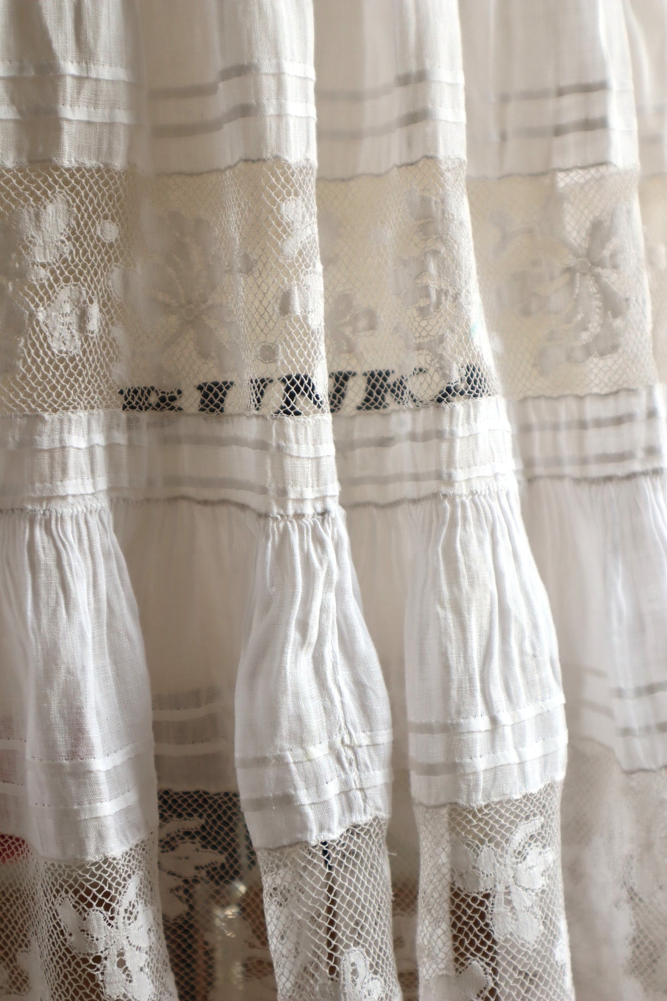 Handcrafted  French Valenciennes Lace Apron