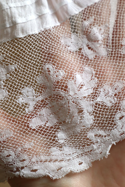 Handcrafted  French Valenciennes Lace Apron